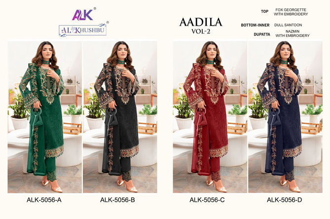 Aadila Vol 2 By Alk Khushbu Georgette Pakistani Suits Wholesale Market Surat
